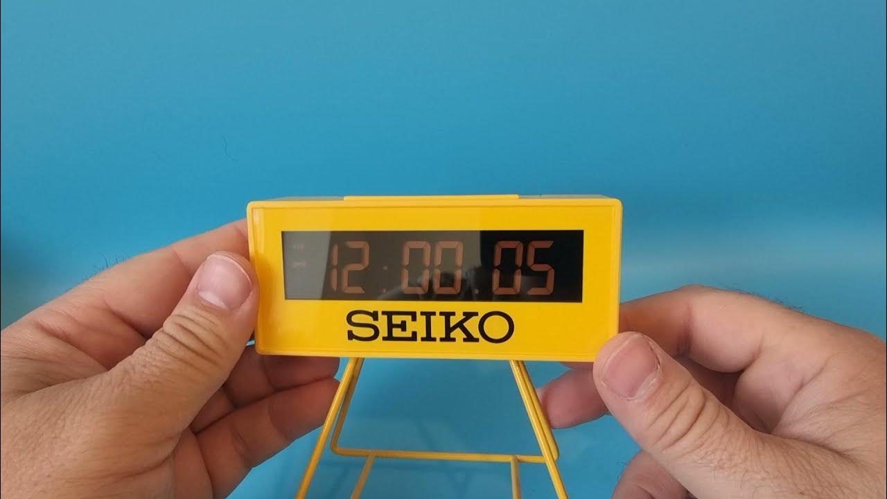 SEIKO QHL062Y Countdown Style Sports Timer Alarm Clock - Unboxing - YouTube