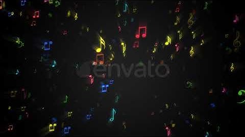 Musical Note Symbols Background - Stock Video