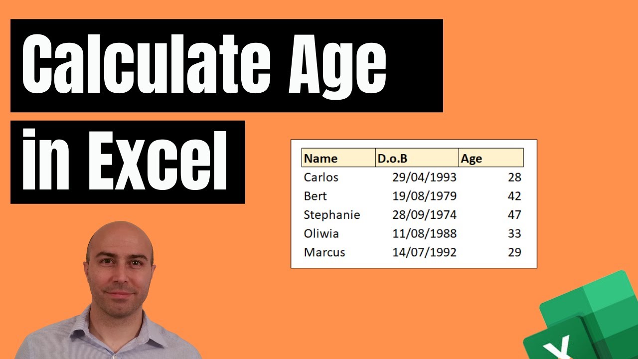 ⁣Calculate Age in Excel from Date of Birth | Simple Formula #Shorts