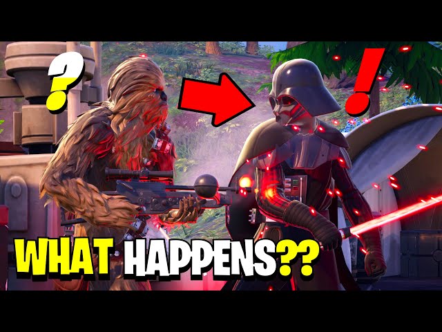 What Happens if Boss Darth Vader Meets Boss Chewbacca Fortnite! class=