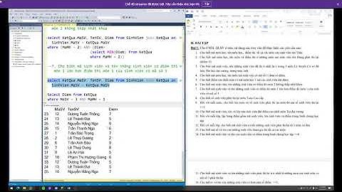 Bài tập lớn sql quản lý sinh viên