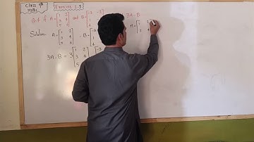 Class 9th maths chapter 1 matrix exercise 1.3 question 3 and 4
