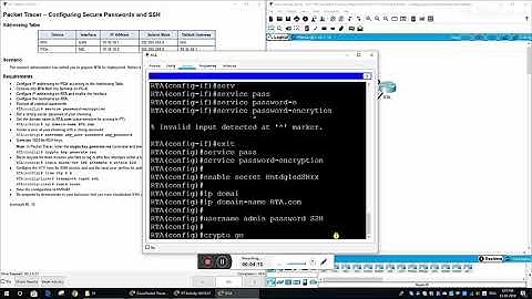 Cấu hình mật khẩu an toàn và SSH trên thiết bị mạng