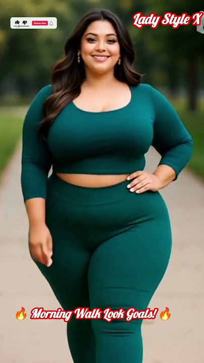 Dubai Princess Look in Green Activewear | Plus Size Confidence & Beauty 💚✨ #Shorts #DubaiPrincess