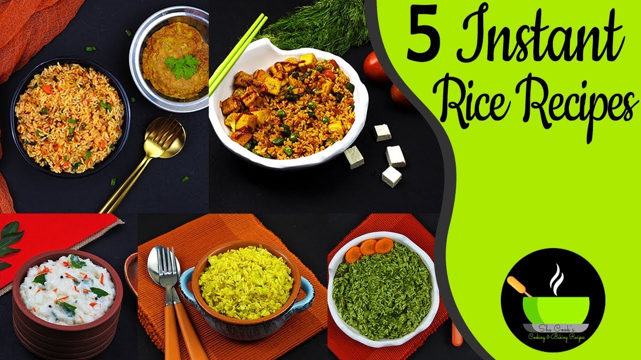 5 Easy Instant Rice Recipes | Lunch Box Recipes & Ideas | Quick & Easy Rice Recipes | She Cooks