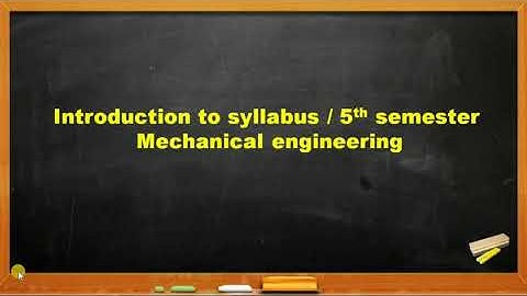 Introduction to syllabus | 5th Sem | Mechanical Engineering | Automobile Engineering