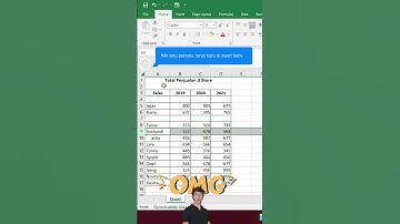 CARA MENAMBAHKAN BARIS DI EXCEL SECARA OTOMATIS #excelhacks #shortvideo