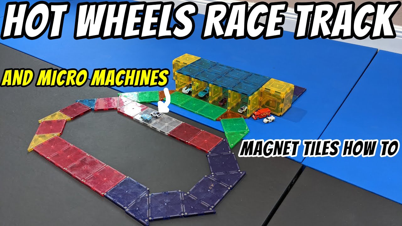 How To Build A Magnet Tiles Hot Wheels AND Micro Machines Race Track 