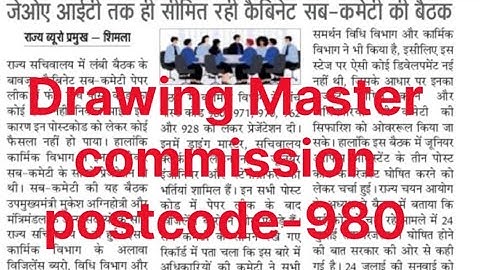 Drawing Master Post code 980 Update | Pending Result |#Hpsscexam