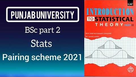 Bsc part 2 Statistics pairing scheme 2021| Pairing  scheme for statistics