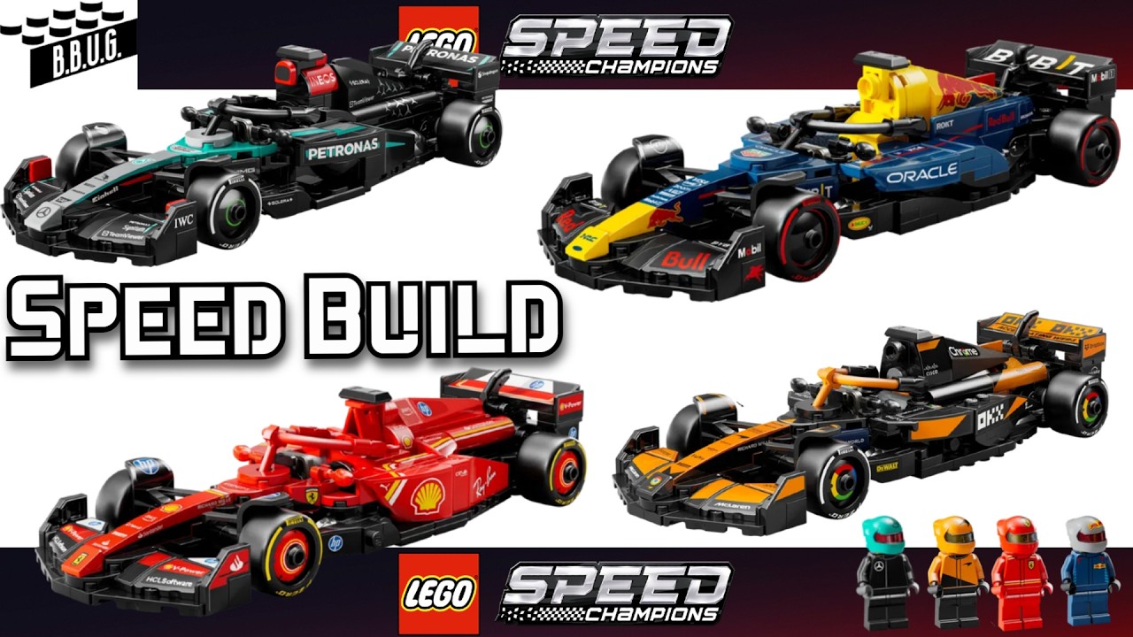Lego F1 Tutorial COMPILATION of BEST F1 Cars SPEED Build LEGO Formula 1 - YouTube