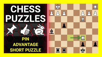 Chess Puzzles to Practice. Themes: Pin, Advantage, Short puzzle. Learn Chess