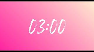 3 Minute Silent Countdown | Warm Pink Calming Focus Timer for Study, Class, or Meditation
