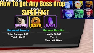 How To Get Any Boss Drop Super Fast | Anime fighting simulator X / AfsX