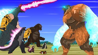 Godzilla x Kong: The New Empire vs EVOLUTION of GODZILLA'S ATOMIC BREATH: Comparison - FUNNY CARTOON