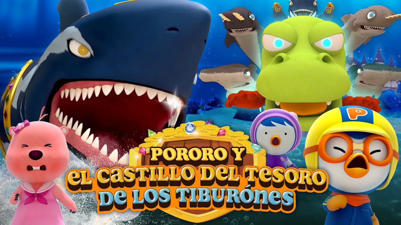 Película de Pororo - Aventura Misteriosa al Castillo de los Tiburones | Niños | Póroro Español