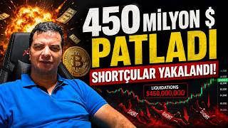 BITCOIN'DE BÜYÜK SIKIŞMA! 450 MİLYON $ TASFIYE OLDU