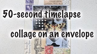Collage on a vintage envelope #shorts