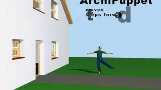 Animation in ArchiCAD: Archipuppet - moving people in ArchiCAD