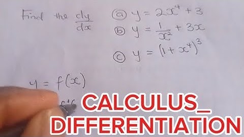 Calculus||Differentiation||