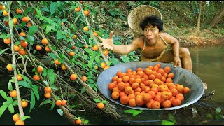 In a river full of oranges ,Catch crabs and eat oranges