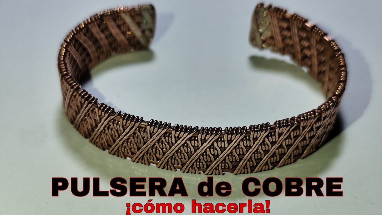 PULSERA con COBRE| COPPER BRACELET| PULSERA de COBRE y la técnica WIRE WRAPPING| Pulsera #9