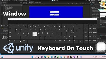 On Screen Keyboard in window  Unity Apps