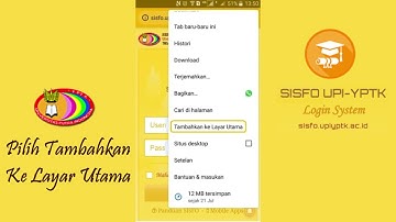CARA MEMBUAT APPS ICON SISFO UPI-YPTK DI HANDPHONE