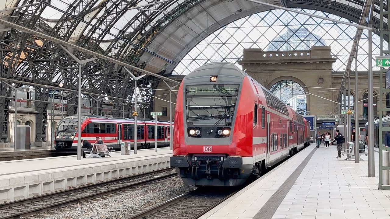 Chwila na głównym dworcu kolejowym w Dreźnie Dresden Hauptbahnhof 2025 🛤️