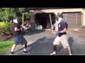 Bayani warrior stick and dagger sparring