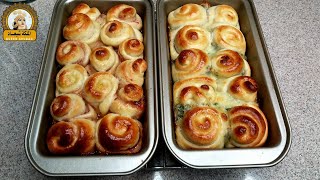 لفائف خبز المربى والجبن Jam and cheese bread rolls