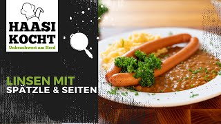 Lentils with spaetzle and Vienna sausages  | Unbeschwert am Herd