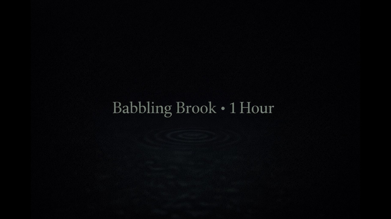 Softly Flowing &Gently Babbling Brook Sounds | Black Screen | 1 Hour Deep Sleep & Relaxation