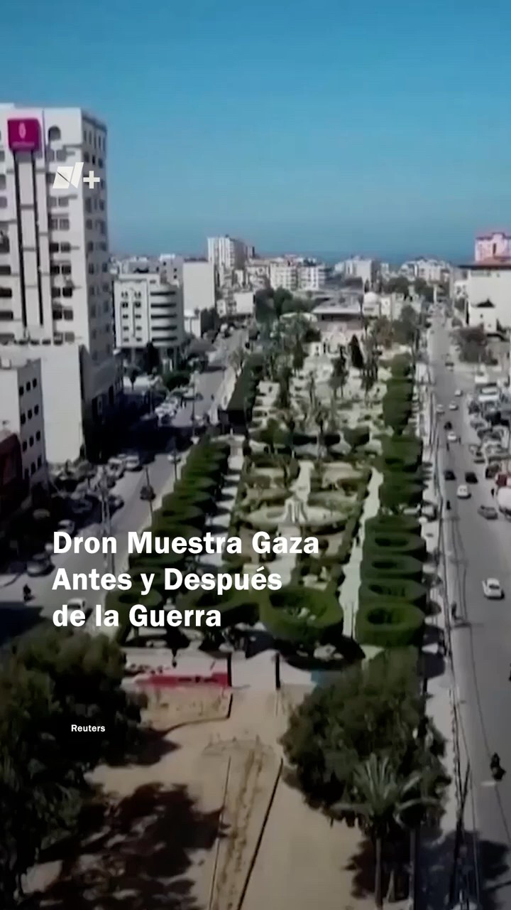Dron muestra Gaza antes y después de la guerra - N+ #shorts