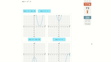 IXL - Match quadratic functions and graphs (Algebra 2 practice)