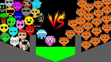 25 Sprunki VS 25 Orens Marble Race Tournament in Algodoo! Who Will Win?