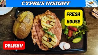 What is on the Menu at the FRESH HOUSE PERNERA??