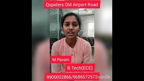 Got placed from Qspiders Old Airport Road  | M Pavani