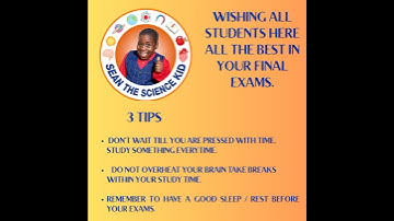 All the best to every student we are all going to win.  #learningwithseanthesciencekid