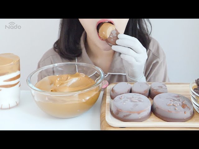 400번 저어먹는 달고나커피 노토킹 먹방 Dalgona Cream Chocolate Ice Cream eating ASMR _ realsound mukbang eatingshow