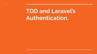 Learn TDD using Laravel - Ep7 Autentication and Middleware development.