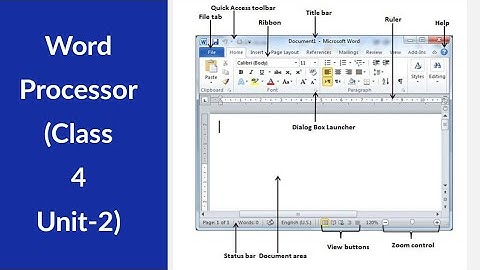 word processor class 4 unit 2 || computer class 4