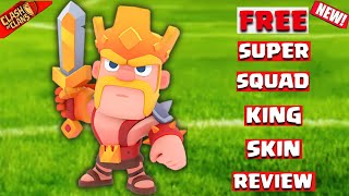 *FREE* Super Squad King Skin Review | Squad King all Animations | Clash of Clans | Clashflict