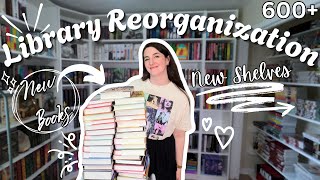 Bookshelf Reorganization 📚|| (600+) Home Library Makeover ✨, New Books, New Shelves! 💫📖