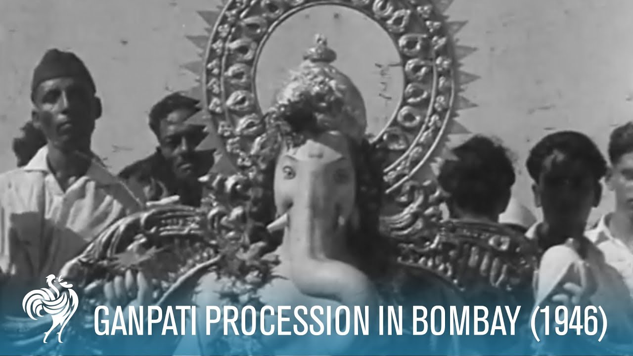 Ganpati aka Ganesha Procession In Bombay 1946  British Path