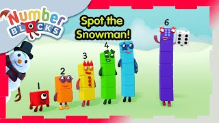 numberblocks spot the snowman challenge one merry christmas