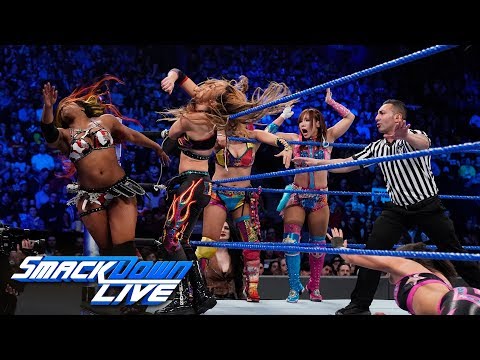 Asuka, Sane, Bayley & Moon vs. The IIconics, Rose & Deville: SmackDown LIVE, April 16, 2019