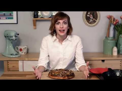 Peach Upside Down Skillet Cake Julie Nolke - YouTube