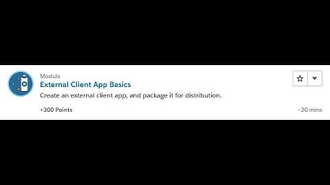 External Client App Basics [Salesforce Trailhead Answers]