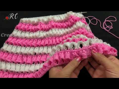 Knitting amazing double color sweater in circular needle Top Down Sweater  Part 1 - YouTube